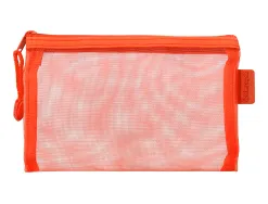 Pochette zip liderpapel a6 multiusage fermeture eclair polyester transpirable coloris orange