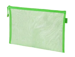 Pochette zip liderpapel a5 multiusage fermeture eclair polyester transpirable coloris vert pastel