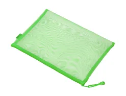 Pochette zip liderpapel a5 multiusage fermeture eclair polyester transpirable coloris vert pastel