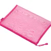Pochette zip liderpapel a5 multiusage fermeture eclair polyester transpirable coloris rose