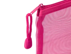 Pochette zip liderpapel a5 multiusage fermeture eclair polyester transpirable coloris rose