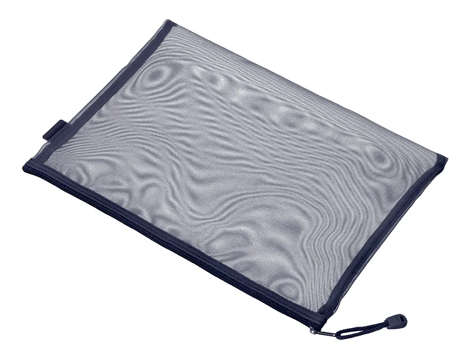 Pochette zip liderpapel a4 multiusage fermeture eclair polyester transpirable coloris bleu marine