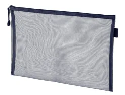 Pochette zip liderpapel a4 multiusage fermeture eclair polyester transpirable coloris bleu marine