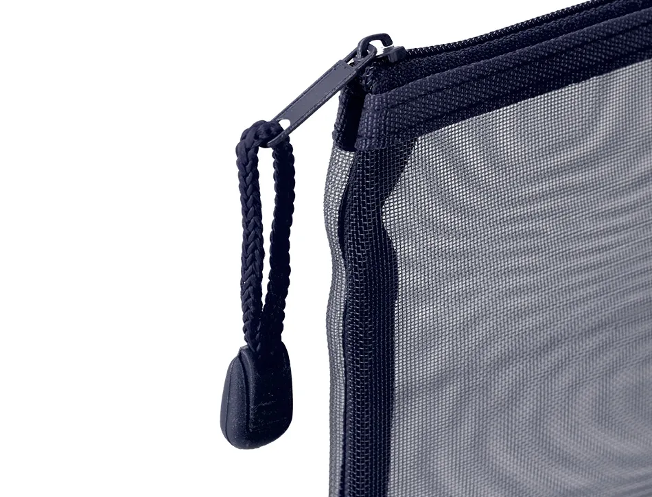 Pochette zip liderpapel a6 multiusage fermeture eclair polyester transpirable coloris bleu marine