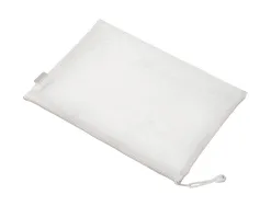 Pochette zip liderpapel a5 multiusage fermeture eclair polyester transpirable coloris blanc