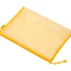 Pochette zip liderpapel a5 multiusage fermeture eclair polyester transpirable coloris jaune