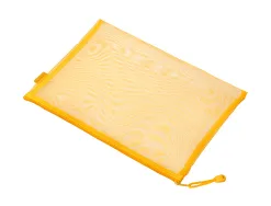 Pochette zip liderpapel a5 multiusage fermeture eclair polyester transpirable coloris jaune