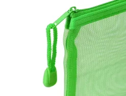 Pochette zip liderpapel a4 multiusage fermeture eclair polyester transpirable coloris vert pastel