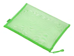 Pochette zip liderpapel a4 multiusage fermeture eclair polyester transpirable coloris vert pastel