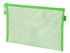 Pochette zip liderpapel a4 multiusage fermeture eclair polyester transpirable coloris vert pastel