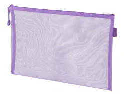 Pochette zip liderpapel a4 multiusage fermeture eclair polyester transpirable coloris violet