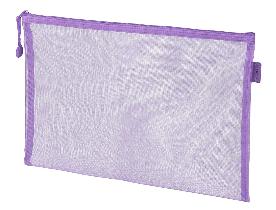 Pochette zip liderpapel a4 multiusage fermeture eclair polyester transpirable coloris violet