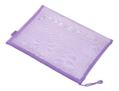 Pochette zip liderpapel a4 multiusage fermeture eclair polyester transpirable coloris violet