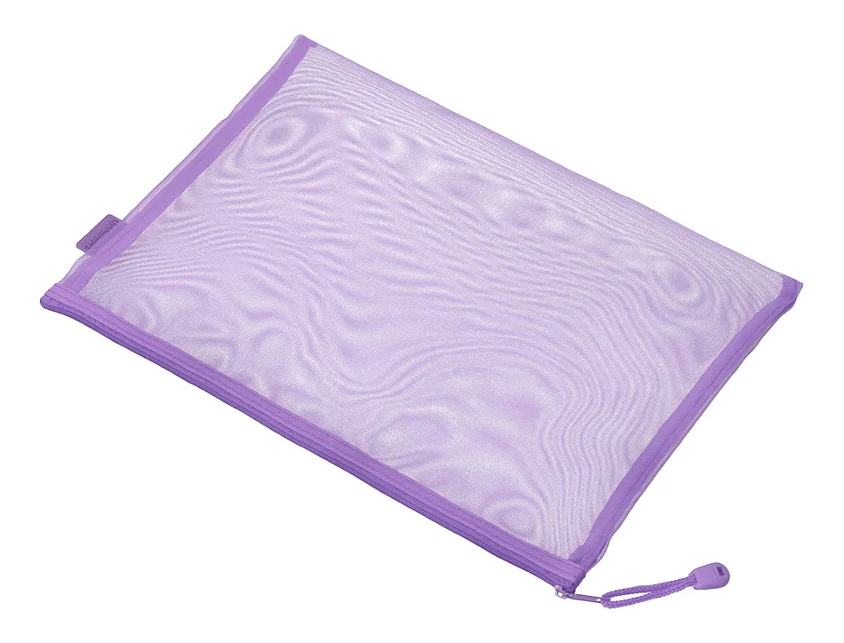 Pochette zip liderpapel a4 multiusage fermeture eclair polyester transpirable coloris violet