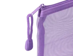 Pochette zip liderpapel a4 multiusage fermeture eclair polyester transpirable coloris violet
