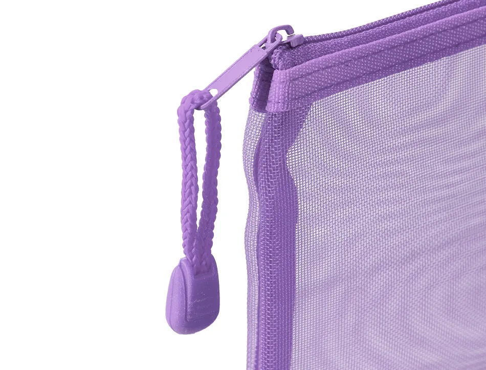 Pochette zip liderpapel a4 multiusage fermeture eclair polyester transpirable coloris violet