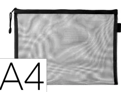 Pochette zip liderpapel a4 multiusage fermeture eclair polyester transpirable coloris noir