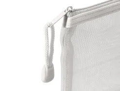Pochette zip liderpapel a4 multiusage fermeture eclair polyester transpirable coloris blanc