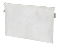 Pochette zip liderpapel a4 multiusage fermeture eclair polyester transpirable coloris blanc