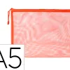 Pochette zip liderpapel a5 multiusage fermeture eclair polyester transpirable coloris orange