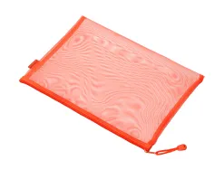 Pochette zip liderpapel a5 multiusage fermeture eclair polyester transpirable coloris orange