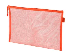 Pochette zip liderpapel a5 multiusage fermeture eclair polyester transpirable coloris orange