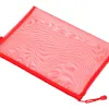 Pochette zip liderpapel a4 multiusage fermeture eclair polyester transpirable coloris rouge