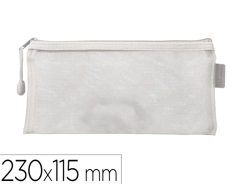 Pochette zip liderpapel multiusage format ticket 230x115mm fermeture eclair polyester transpirable