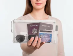Pochette zip liderpapel multiusage format ticket 230x115mm fermeture eclair polyester transpirable