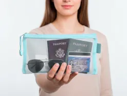 Pochette zip liderpapel multiusage format ticket 230x115mm fermeture eclair polyester transpirable