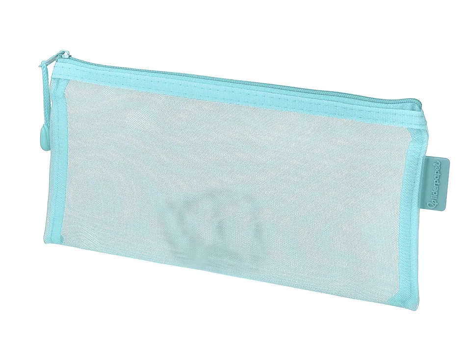 Pochette zip liderpapel multiusage format ticket 230x115mm fermeture eclair polyester transpirable
