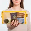 Pochette zip liderpapel multiusage format ticket 230x115mm fermeture eclair polyester transpirable