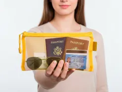 Pochette zip liderpapel multiusage format ticket 230x115mm fermeture eclair polyester transpirable