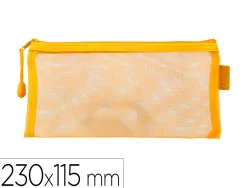 Pochette zip liderpapel multiusage format ticket 230x115mm fermeture eclair polyester transpirable