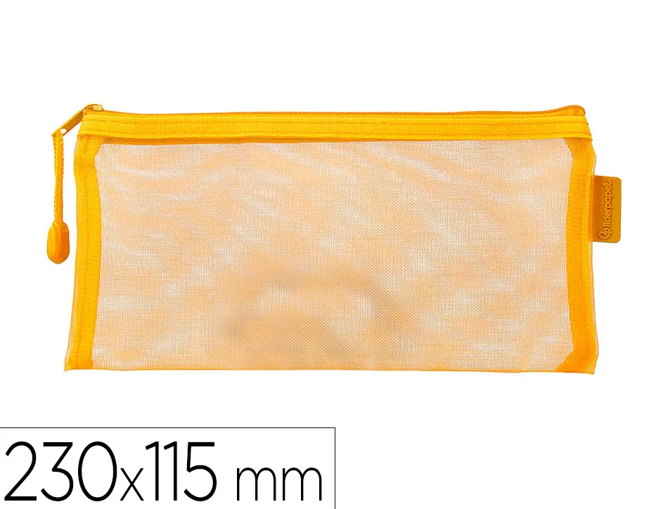 Pochette zip liderpapel multiusage format ticket 230x115mm fermeture eclair polyester transpirable