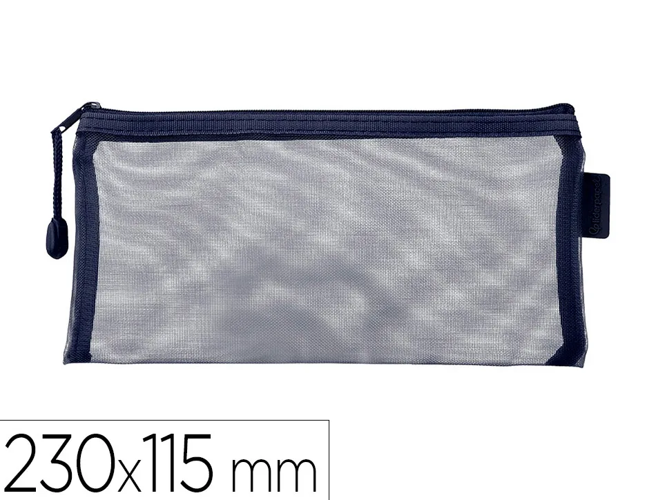Pochette zip liderpapel multiusage format ticket 230x115mm fermeture eclair polyester transpirable