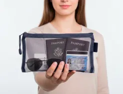 Pochette zip liderpapel multiusage format ticket 230x115mm fermeture eclair polyester transpirable