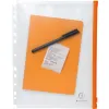 Pochette zip perforee exacompta exactive a4 pp fermeture coloris orange paquet 5 unites