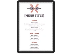 Pochette-cadre tarifold affichage magnetique magneto a4 coloris noir sachet 2 unites