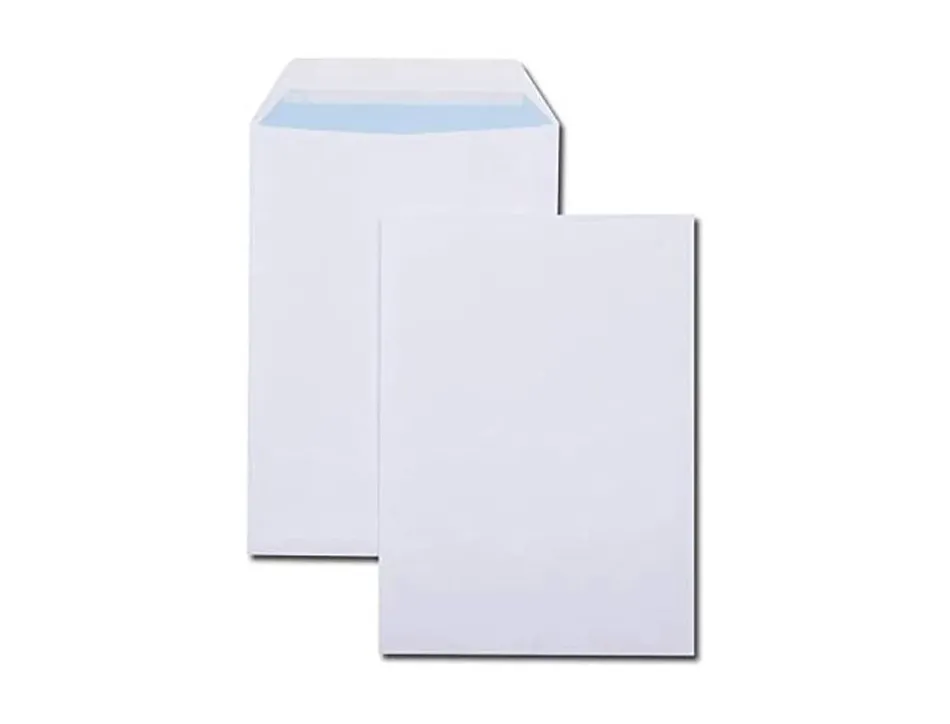 Pochettes blanches c5 90g adhesives 162x229mm pefc eco boite de 500 unites