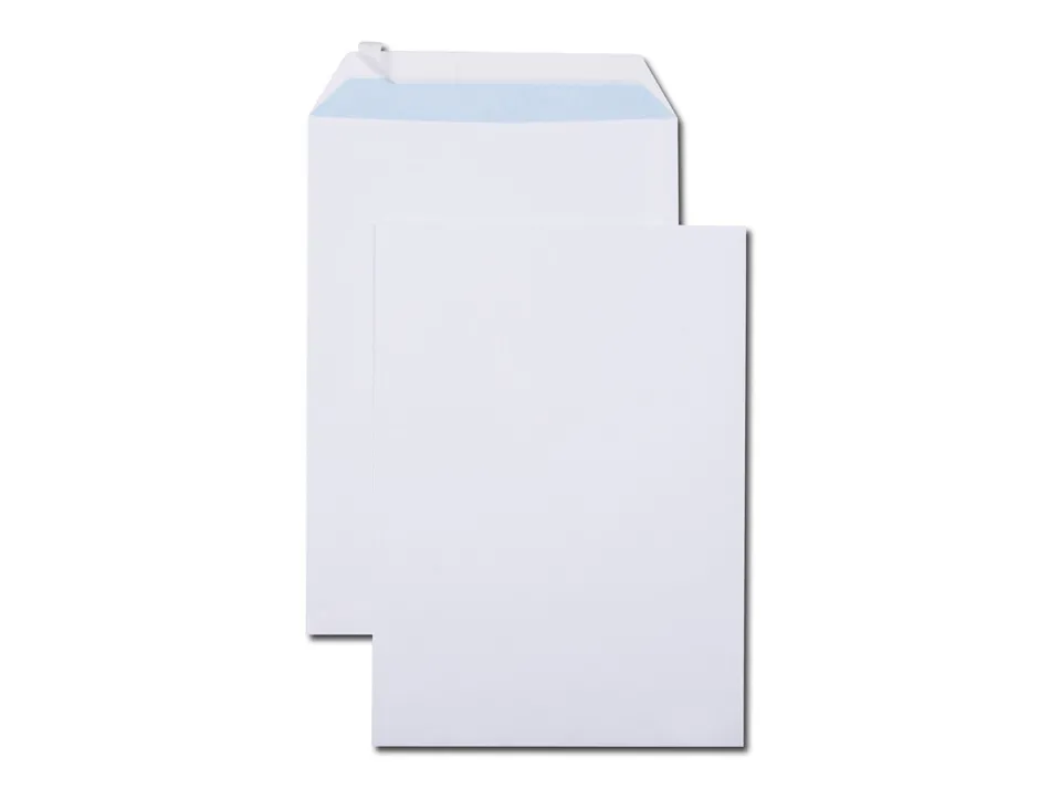 Pochettes blanches c4 90g adhesives 229x324mm pefc eco boite de 250 unites