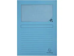 Pochettes coin exacompta super carte 160 g avec fenêtre coloris assortis paquet 100