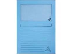Pochettes coin exacompta carte 120 g avec fenêtre paquet 25