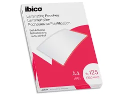 Pochettes de plastification ibico a4 brillantes 2 x 75 microns pack 100