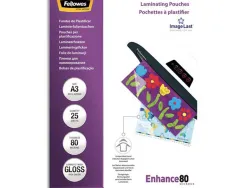 Pochettes de plastification fellowes format a3 80 microns paquet 25