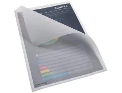 Pochettes exacompta coin papier 110g/m2 a4 transparent sachet de 50