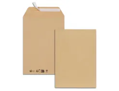 Pochettes kraft brun c5 90g adhesives 162x229mm pefc eco boite de 500 unites