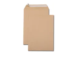 Pochettes kraft brun c4 90g adhesives 229x324mm pefc eco boite de 250 unites