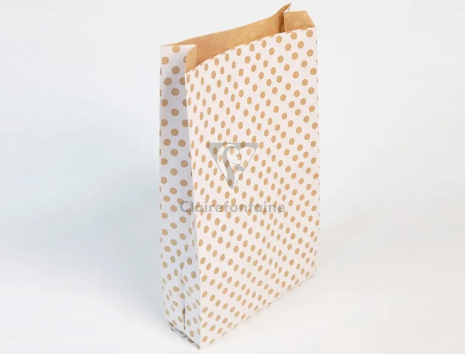 Pochettes kraft fond blanc 50g/m 21x37+7 cm sachet de 50 un