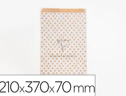 Pochettes kraft fond blanc 50g/m 21x37+7 cm sachet de 50 un